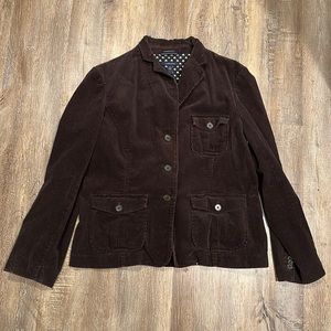 Lands' End Brown Corduroy Blazer